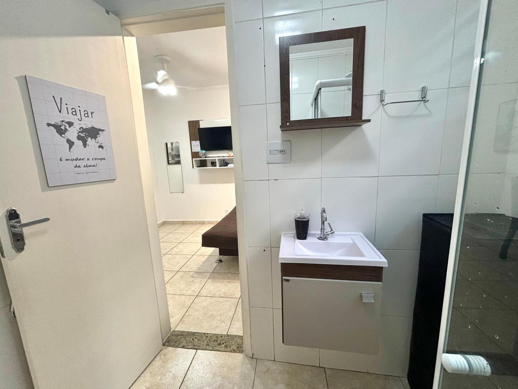 Lindo Apto Pe Na Areia سانتوس المظهر الخارجي الصورة